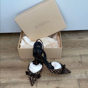 Alexandre Birman Clarita Bell Slingback 60 | Leopard Kitten Heels | Size: 40.5